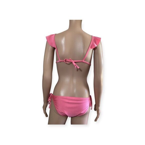 Pink Ruffled Bikini M - Picture 2 of 6